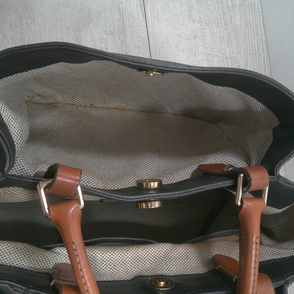 Dooney & Bourke City Barlow Large Satchel Black European Leather Purse | Bag - Picture 8 of 16
